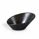 Porceletta Rustic Black Reactive Glaze Porcelain Bowl 18.1 x 14.2 cm