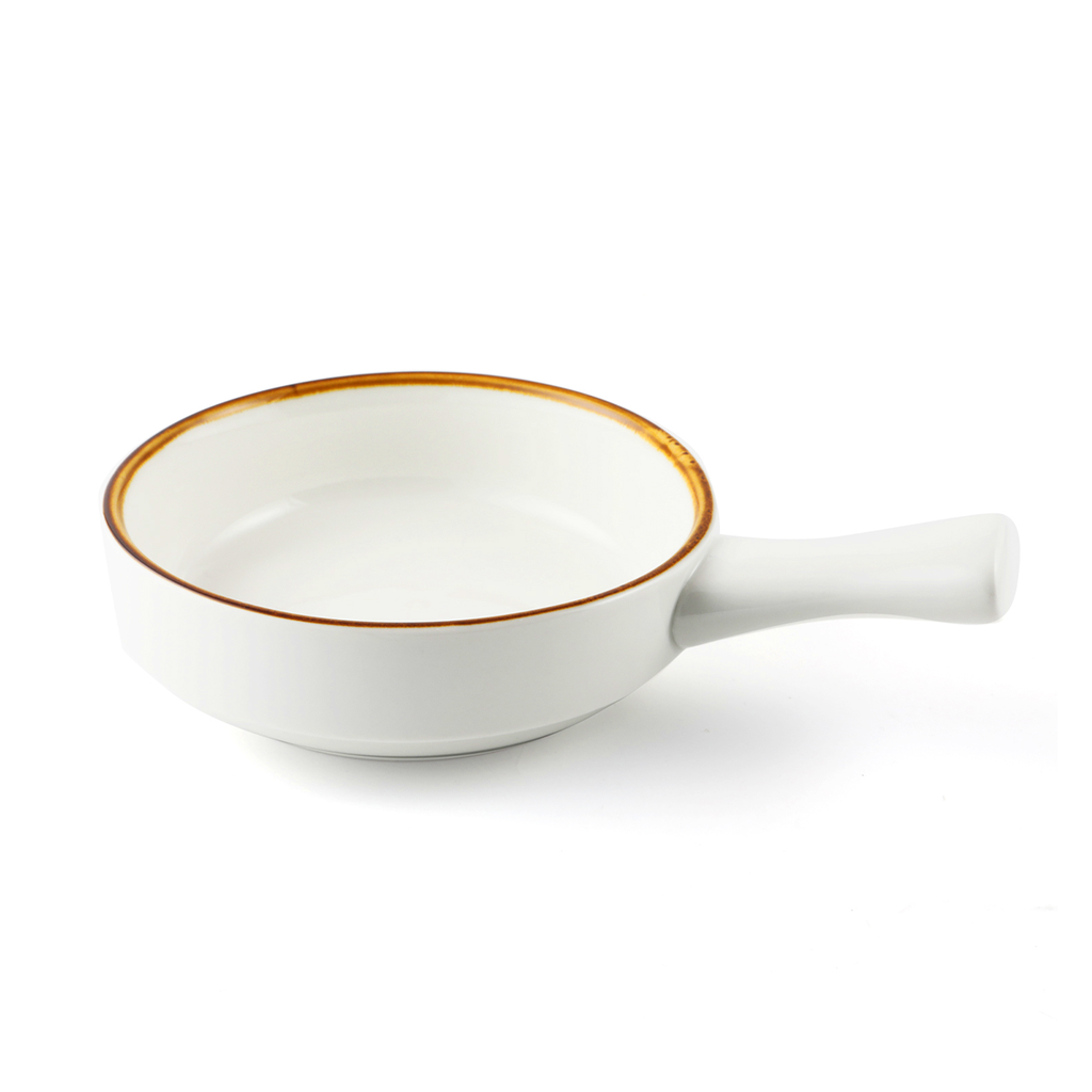 Porceletta Ivory Mocha Porcelain Serving Pan 22 cm / 8.5"