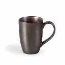 Porceletta Rustic Black Reactive Glaze Porcelain Coffee Mug
