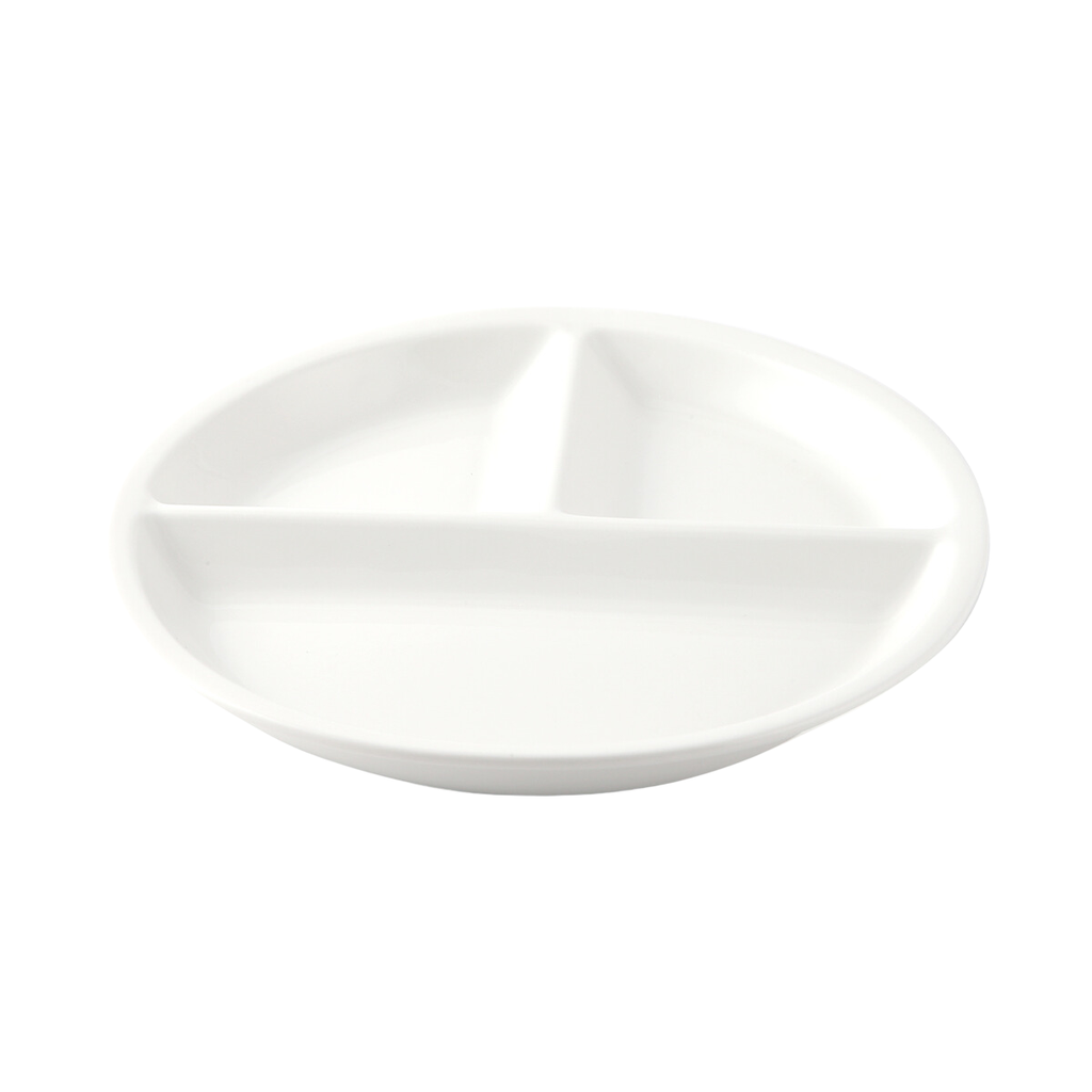 صحن بورسلان 9" مقسم بثلاثة قواطع 