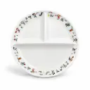 Porceletta Ivory Porcelain Kids Divider Plate 9" 3 compartments