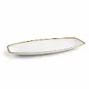 Porceletta Ivory Mocha Porcelain Boat Plate 30 cm / 12"