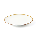 Porceletta Ivory Mocha Porcelain Rimmed Thin Flat Plate 17 cm / 6.5"