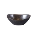 Porceletta Rustic Black Reactive Glaze Porcelain 6" Bowl