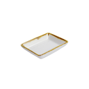 Porceletta Ivory Mocha Porcelain Rectangular Dish 9 cm / 3.5"