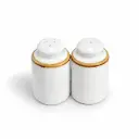 Porceletta Ivory Mocha Porcelain Mocha Salt & Pepper Set