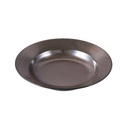 Porceletta Rustic Black Reactive Glaze Porcelain Soup Plate 23 cm