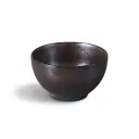 Porceletta Rustic Black Reactive Glaze Porcelain Bowl 4.5"