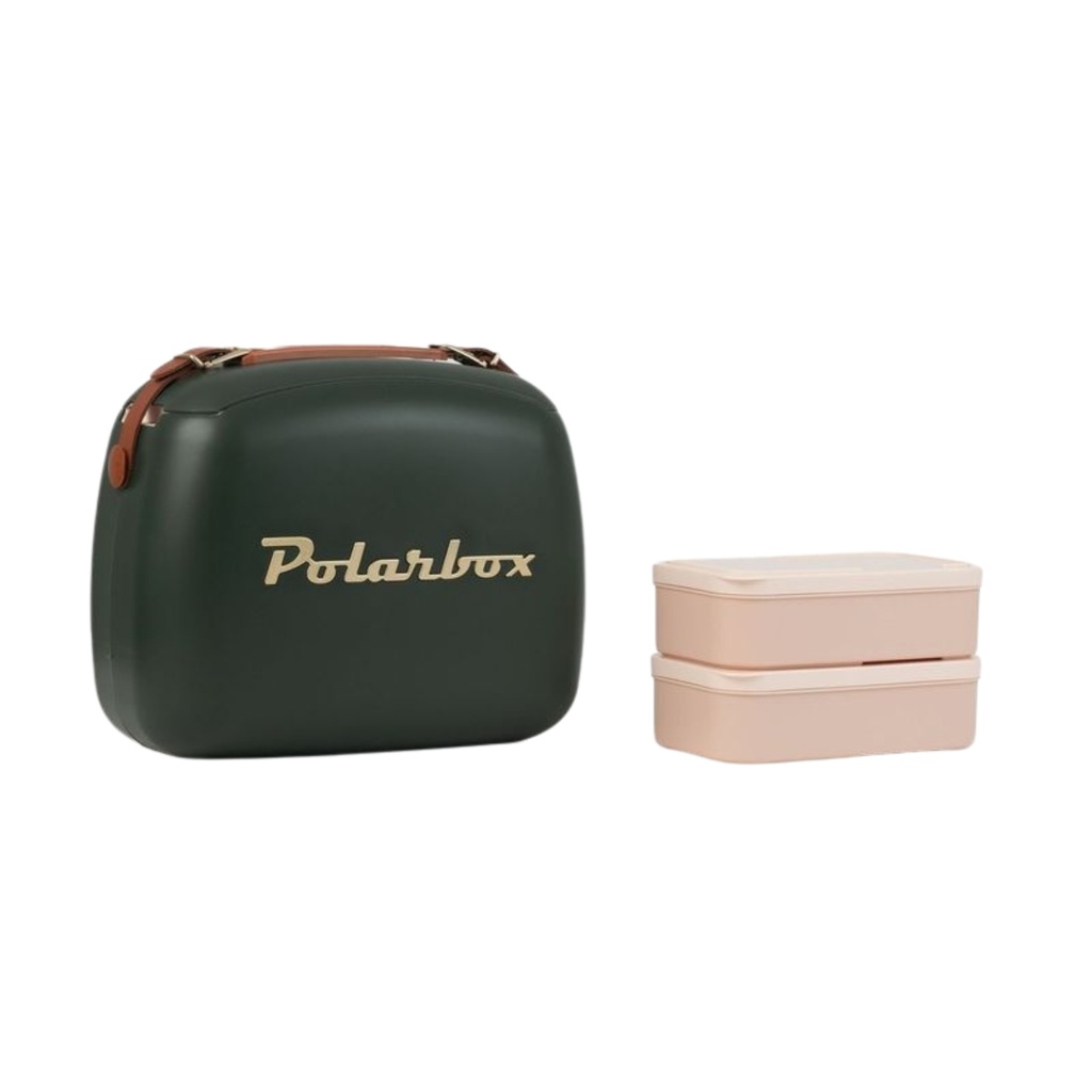 Polarbox 6 Liters Urban Cooler Bag with 2 Containers Forest Green - Gold / 9393