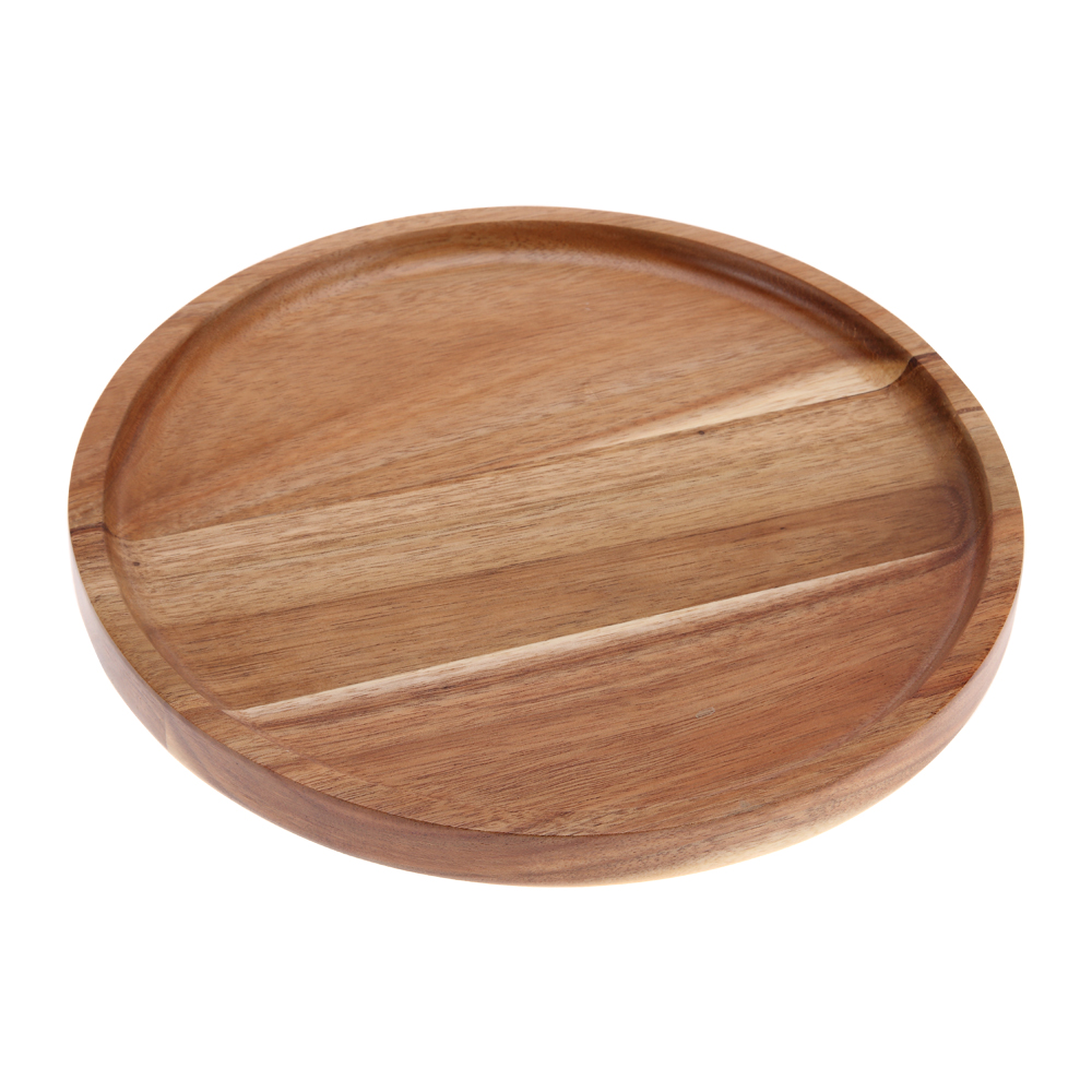 Vague Round Wooden Tray 26 cm