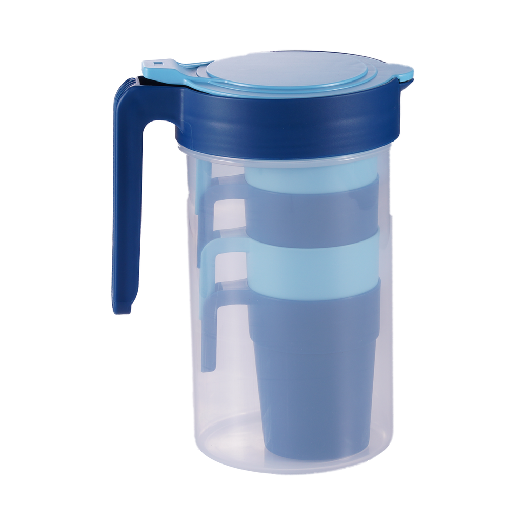 Vague Water Pitcher 1.8 Liter with 4 Cups Set
