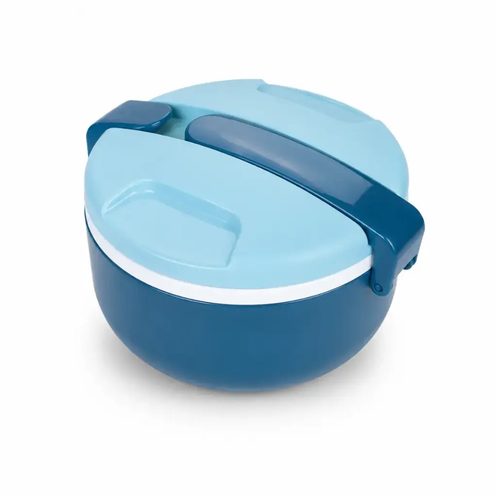 Vague Plastic Two Layer Round Lunch Box 1.5 Liter