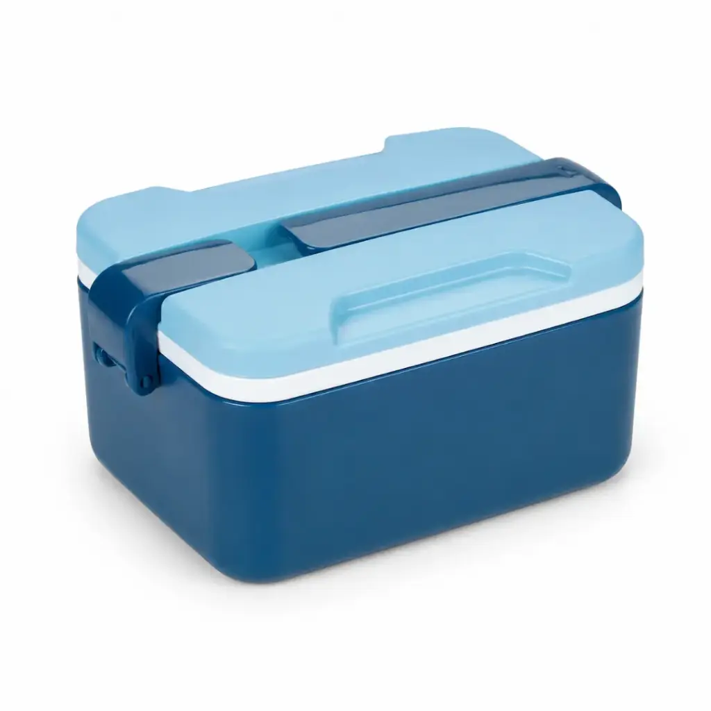 Vague Plastic Two Layer Rectangle Lunch Box 1.6 Liter