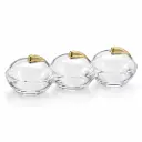 Vague Acrylic Candy Bowls Set with Gold Cover