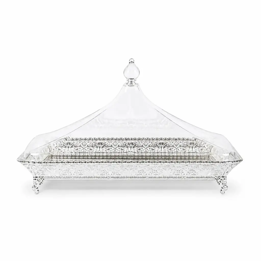 Vague Silver Rectangular Classic Steel Cake Server 42.5 cm