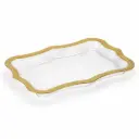Vague Acrylic Traditional Tray Golden Rim 50 cm