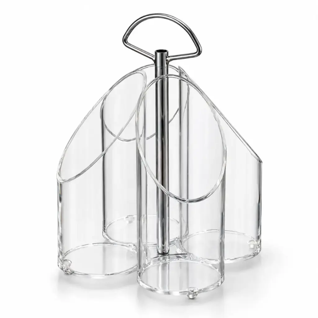 Vague Acrylic Cutlery Holder Clear