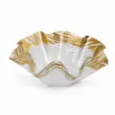 Vague Acrylic Flower Bowl Golden 27 cm