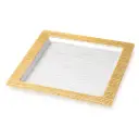 Vague Square Acrylic Serving Plate Bark Design 40 cm Taiwan