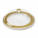 Vague Acrylic Serving Set Round Bark Golden 35 cm