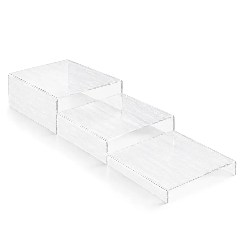 Vague Acrylic Dessert Display Set/3 Bark Clear Taiwan