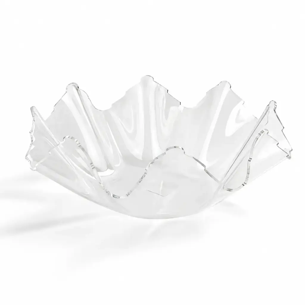 Vague Acrylic Clear Fruit Bowl 24.5 cm