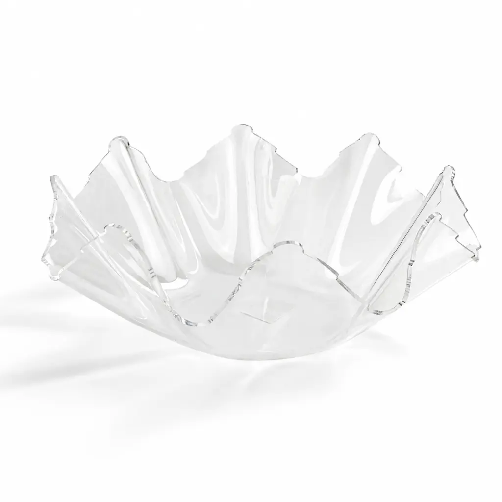 Vague Acrylic Clear Fruit Bowl 35.5 cm