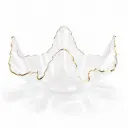 Vague Acrylic Golden Fruit Bowl 40 cm
