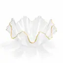 Vague Acrylic Golden Fruit Bowl 35.5 cm