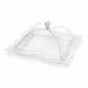 Vague Acrylic Square Dessert Serving Set Clear 30 cm