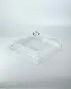 Vague Acrylic Dessert Serving Set Square Clear L