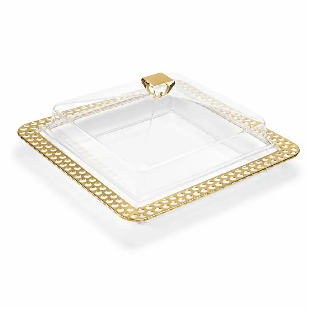 Vague Acrylic Dessert Serving Set Square M