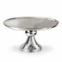Vague Round Cake Stand Stainless Steel Shiny Finish 43 cm India