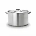 Caternox Stainless Steel High Casserole with Lid D24 x 16 cm (7.24L / 7.65Qt.)