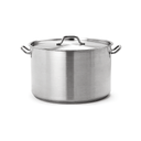 Caternox Stainless Steel High Casserole with Lid D24 x 16 cm (7.24L / 7.65Qt.)