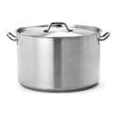 Caternox Stainless Steel High Casserole with Lid D60 x 37 cm (107.44L / 113.53Qt.)