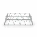 Vague Short Silver 1/2 GN Rectangular Display Stand Riser