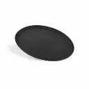 Vague Non-Slip Plastic Oval Tray, Black, 56 x 68 cm