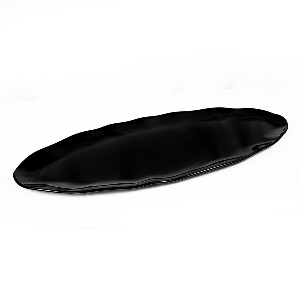 Vague Melamine Oval Wavy Edge Serving Platter 30"