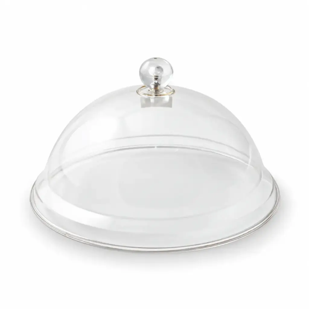 Transparent Plastic Dome Cover with Handle 26 cm