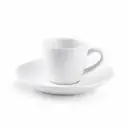 Porceletta Ivory Porcelain Espresso Cup & Saucer 80 ml