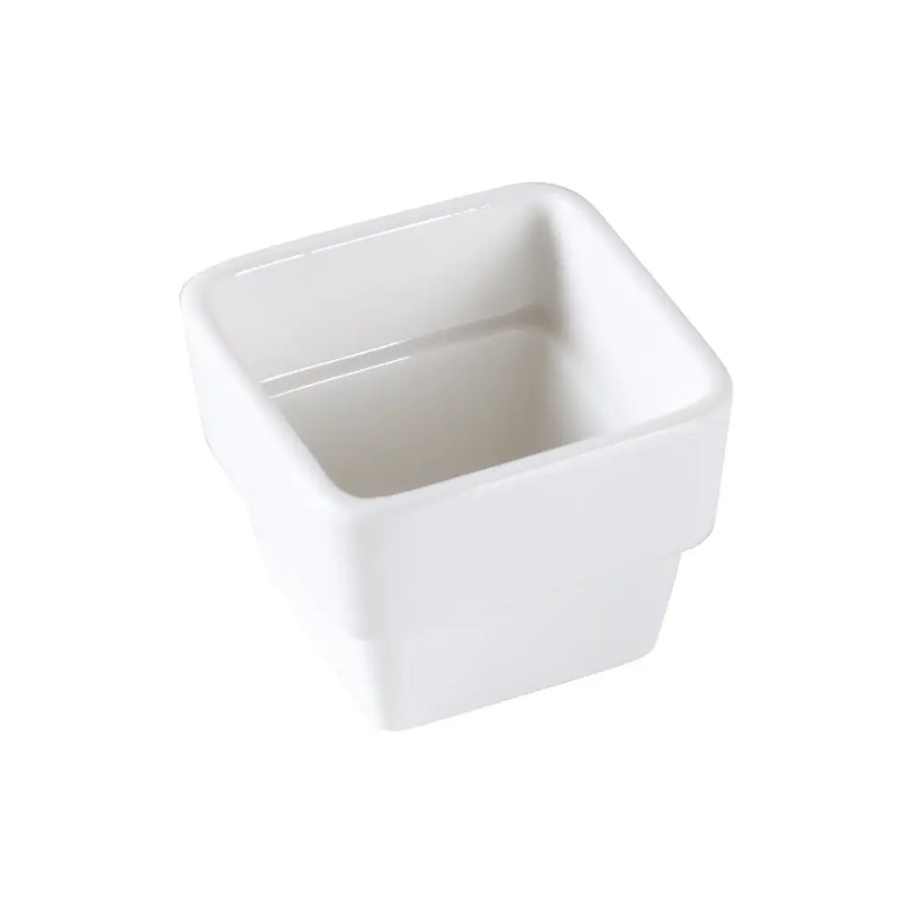 H.P Ivory Porcelain Square Bowl 6 cm x 4.5 cm