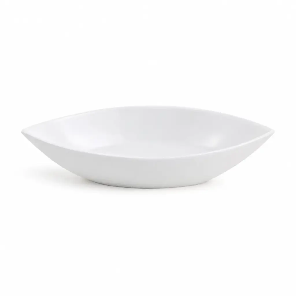 Porceletta Ivory Porcelain Leaf Bowl 25 cm