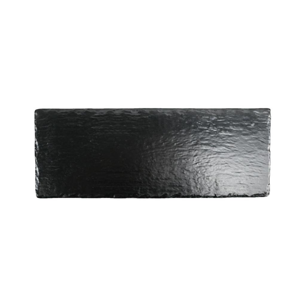 Vague Black Melamine Rectangle Plate 42 x 16.2cm