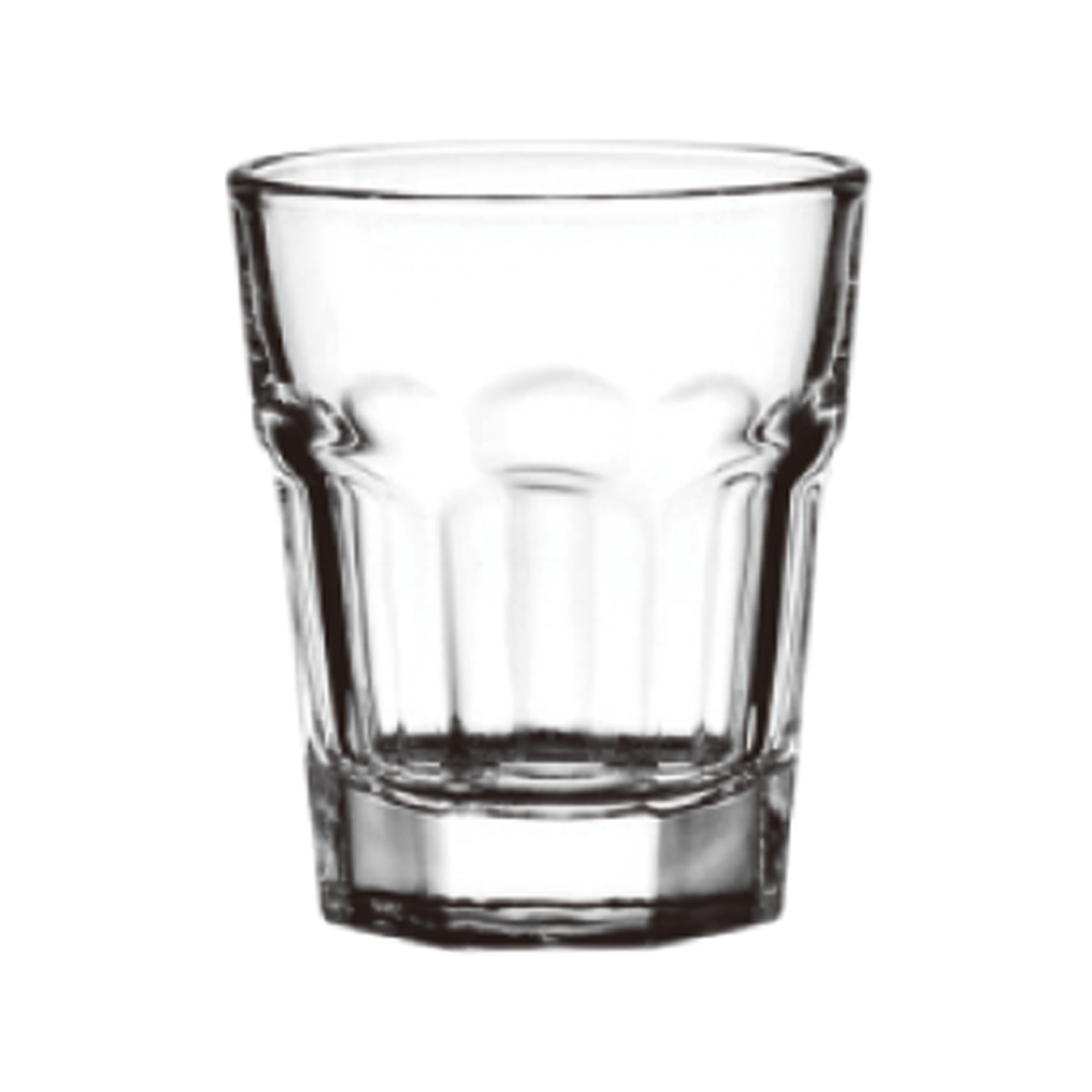 LXY5004 / Glass Octagon Drinking Cup 248 ml