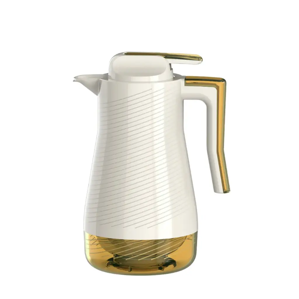 Via Veneto Safari White Amber Vacuum Flask 1 Liters