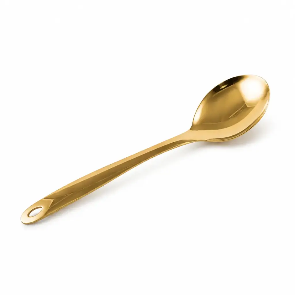 ملعقة تقديم ذهبية من الستانلس ستيل 26 سم من ڤاج