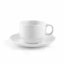 Porceletta Ivory Porcelain Coffee and Tea Cup & Saucer 80 ml