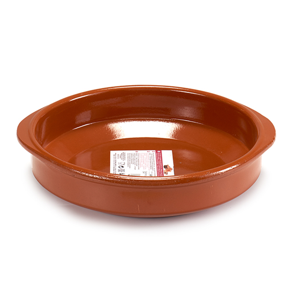 Arte Regal Brown Clay Round Deep Plate with Handle 28 cm / 99502