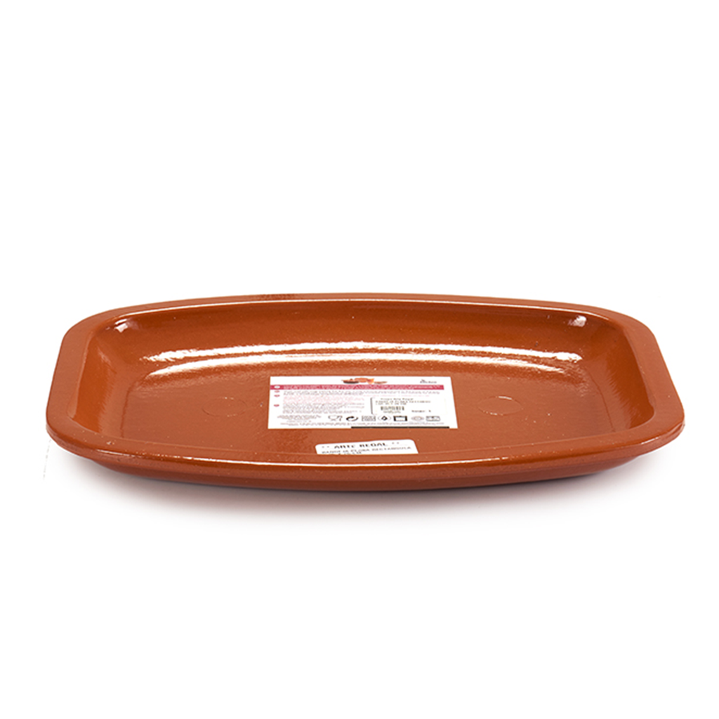 Arte Regal Brown Clay Flat Rectangular Plate 35 cm / 14" / 99525